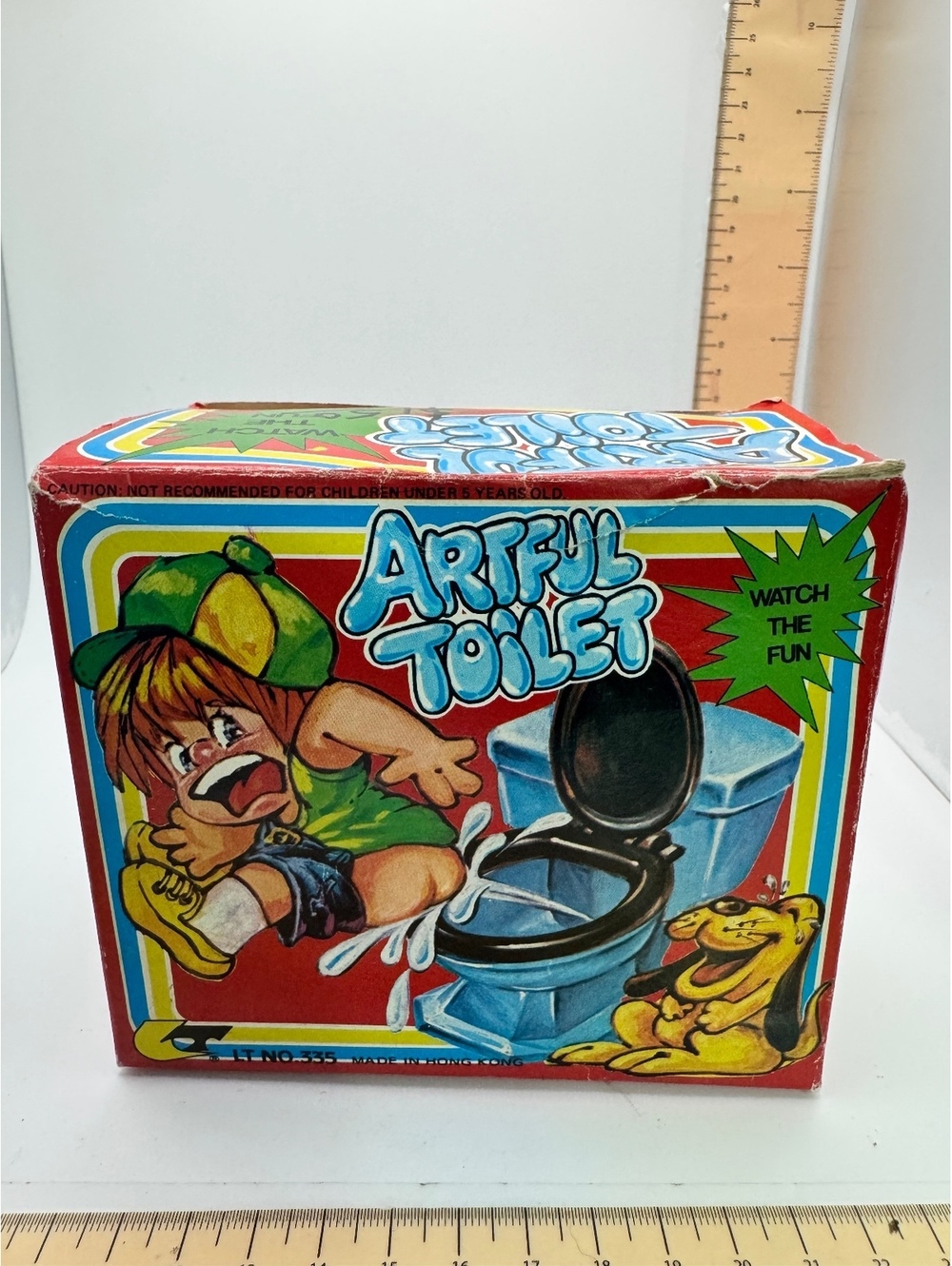 Vintage Artful Toilet Toy with Original Box - Watch the Fun!